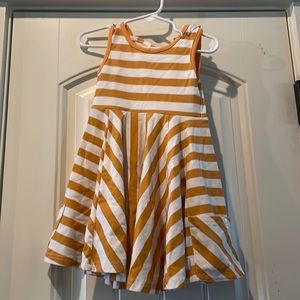 Girls Gold and White Dress